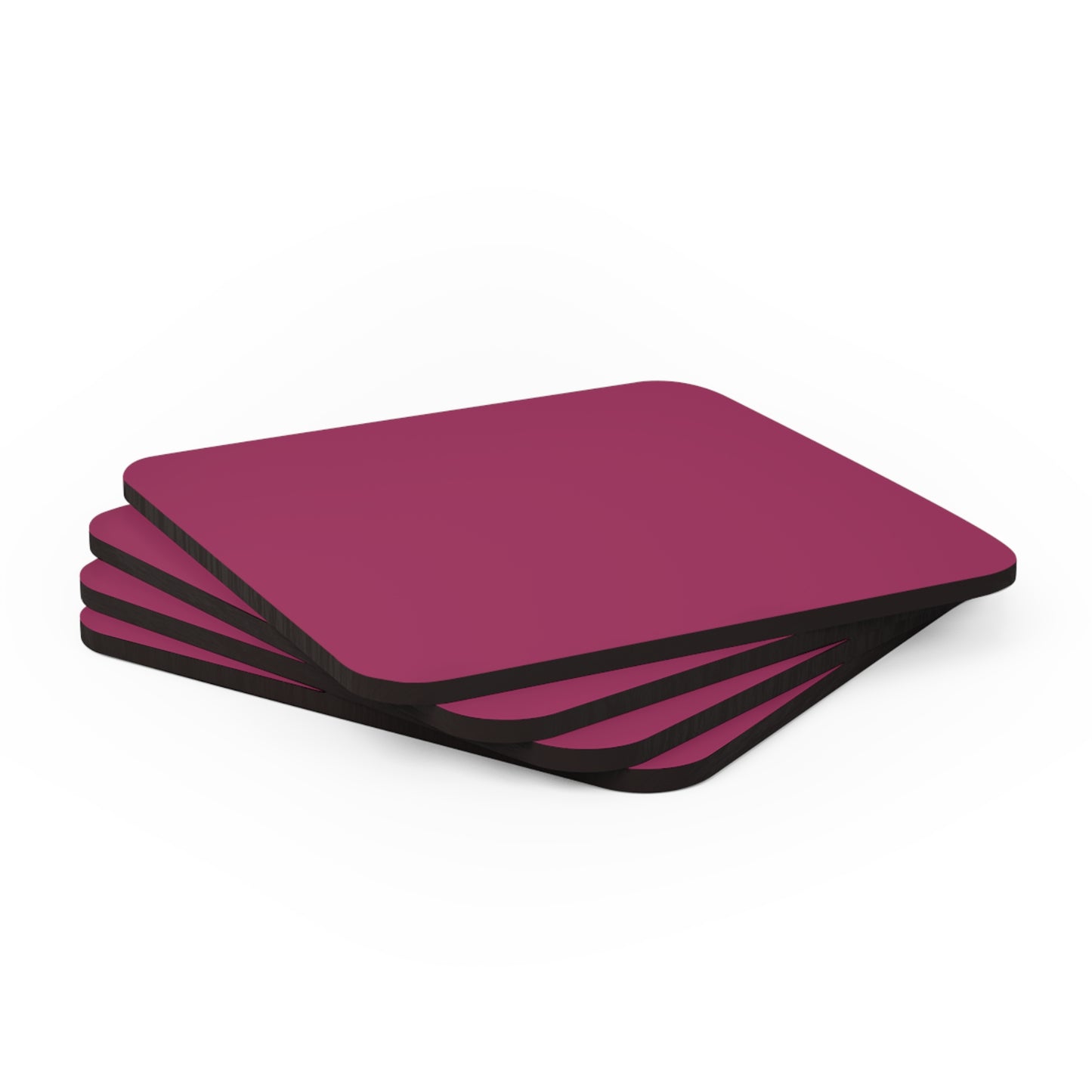 True Holiday Gypsy Pink Red Solids Corkwood Coaster Set