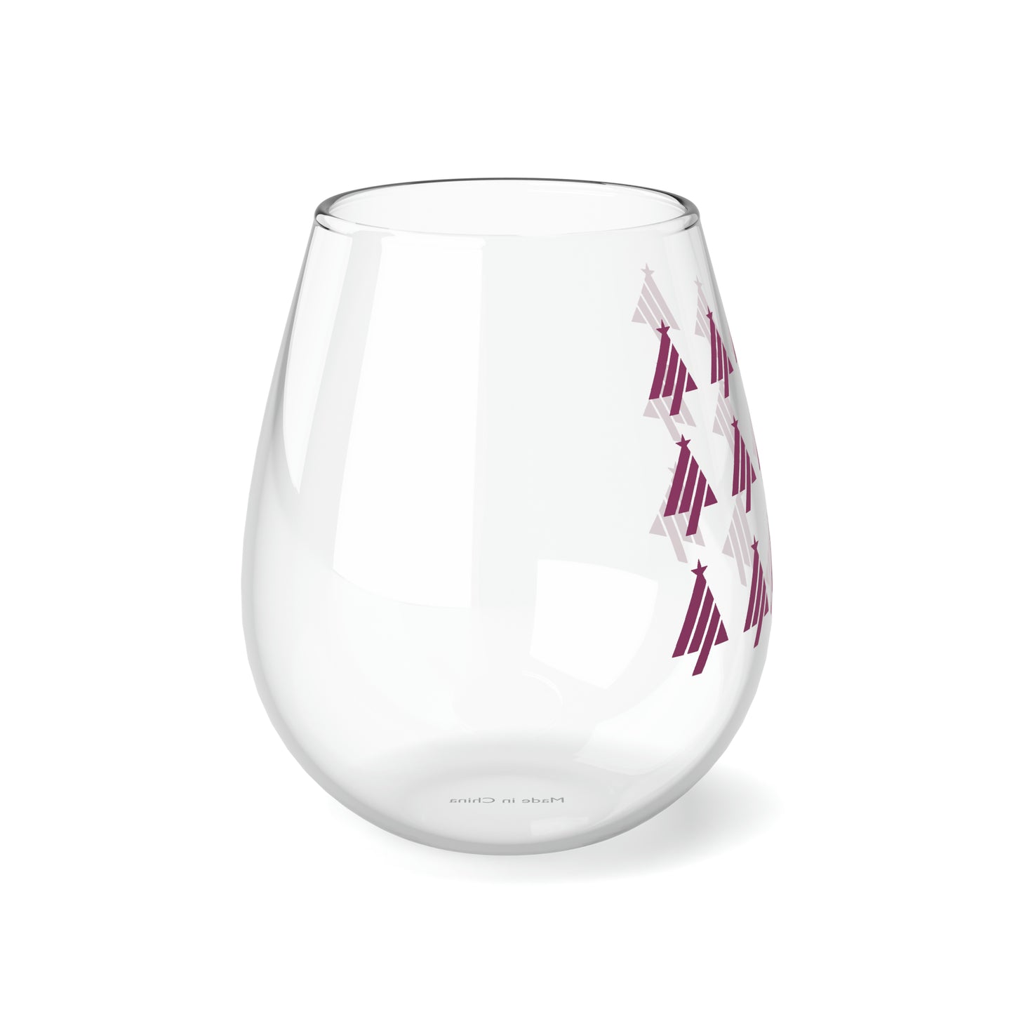 True Holiday Hot Lips Red Solids 11.75oz Stemless Wine Glass