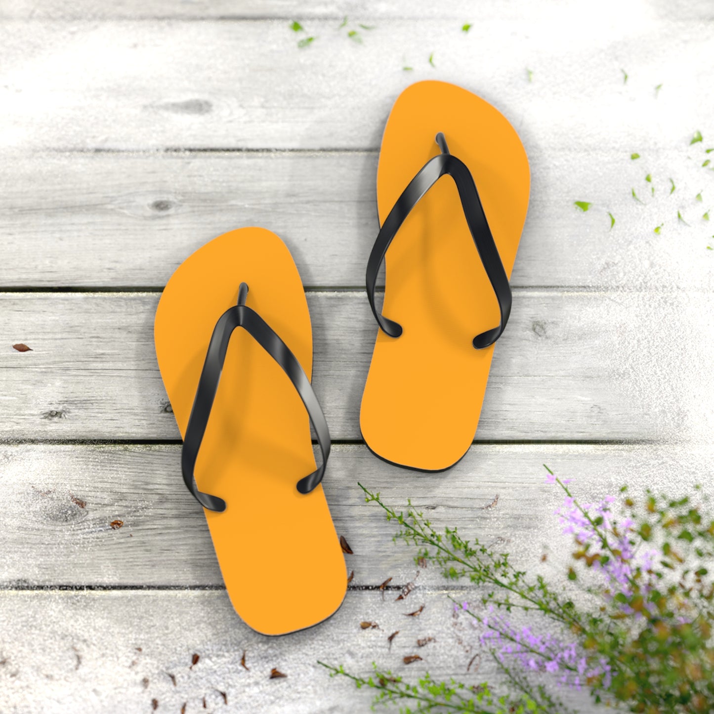 True Holiday Citrus Blast Yellow Solids Flip Flops