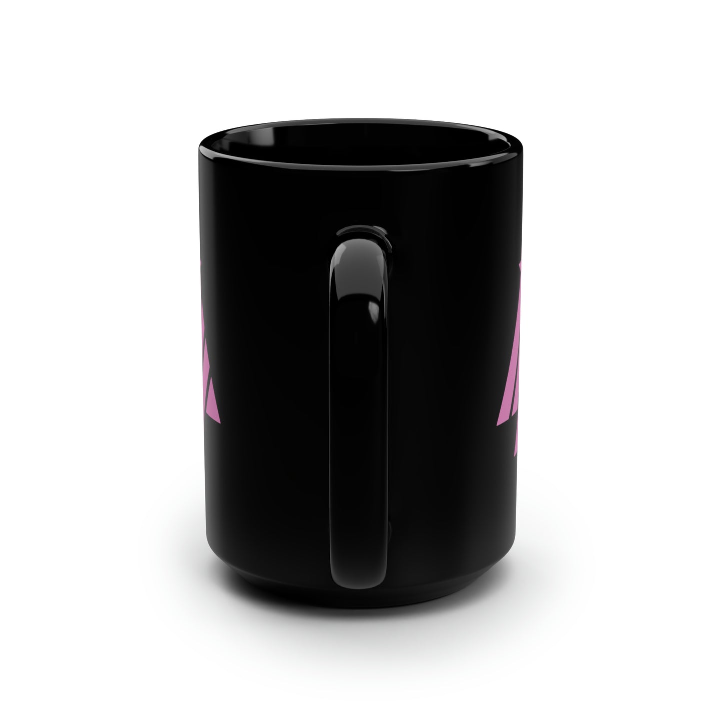 True Holiday Spring Azalea Red Solids Black Mug, 15oz