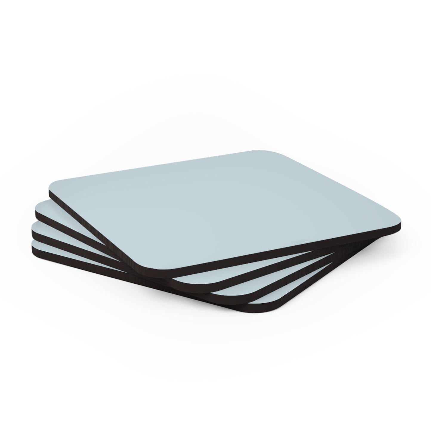 True Holiday Polar Sky Blue Solids Corkwood Coaster Set