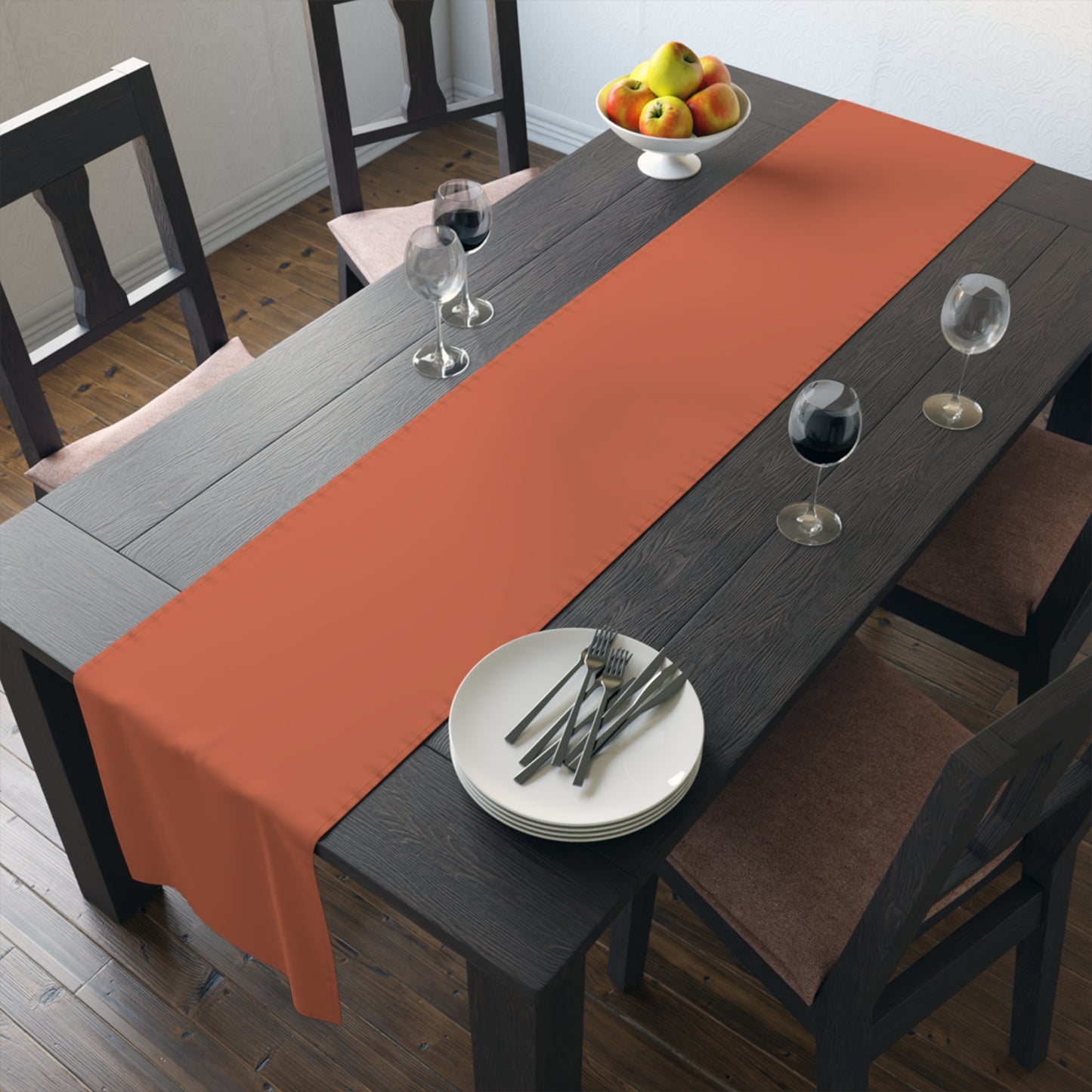 True Holiday Autumn Cover Orange Solids Table Runner