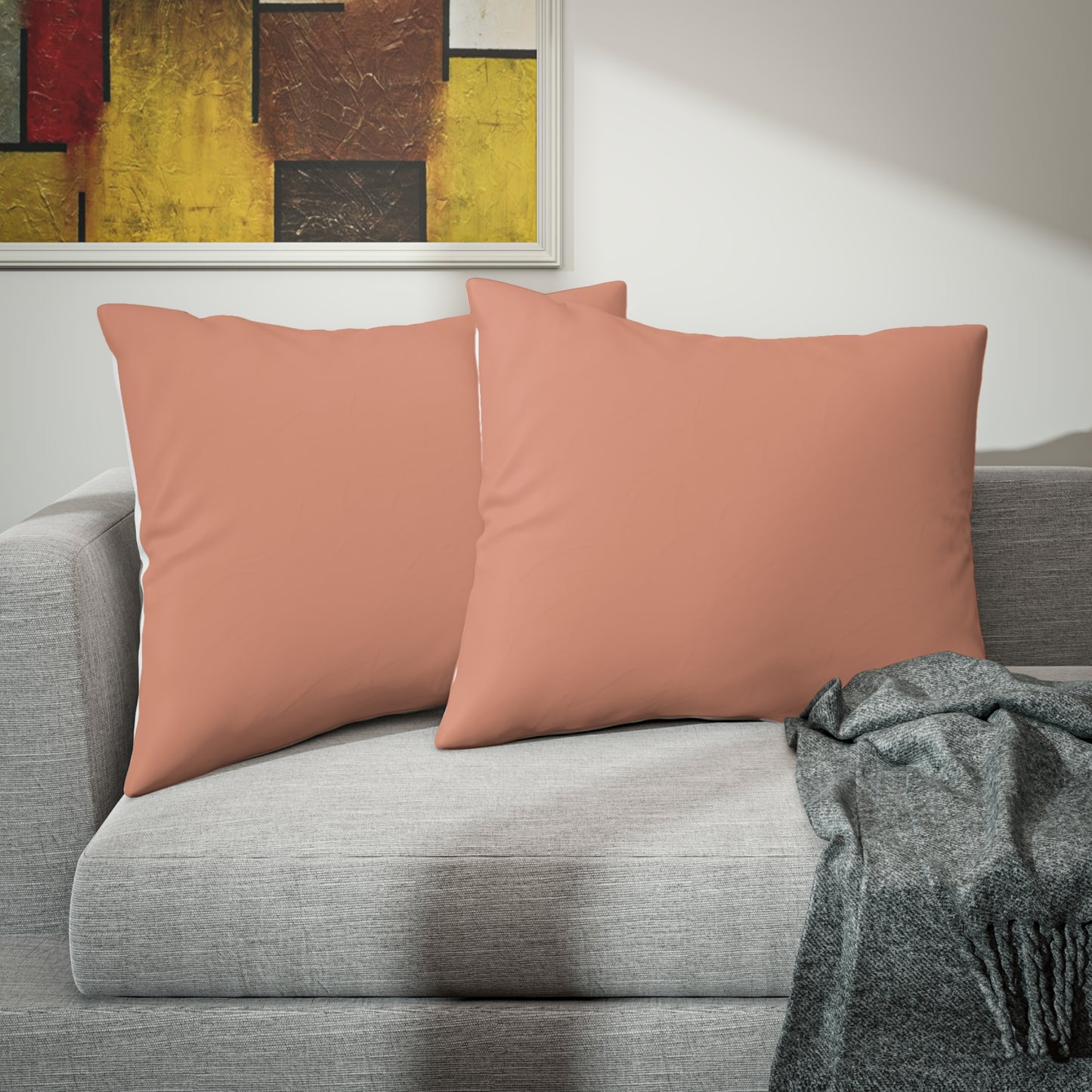 True Holiday Coral Spice Orange Solids Pillow Sham