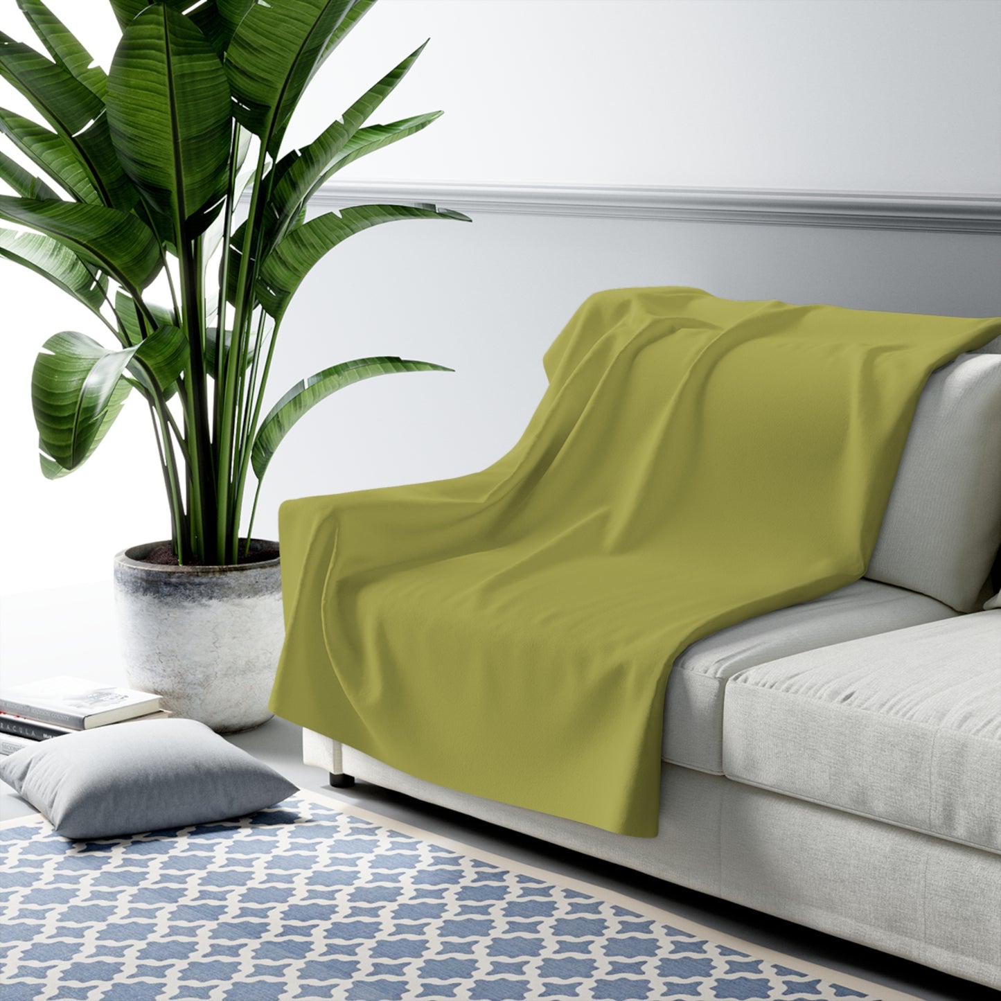 True Holiday Perennial Green Solids Throw Blanket