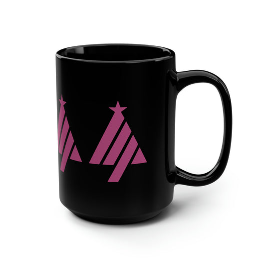 True Holiday Hot Lips Red Solids Black Mug, 15oz