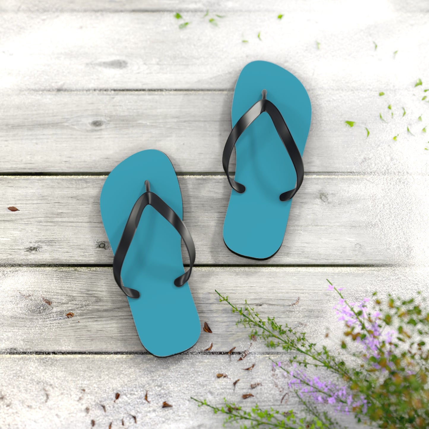 True Holiday Cool Blue Blue Solids Flip Flops