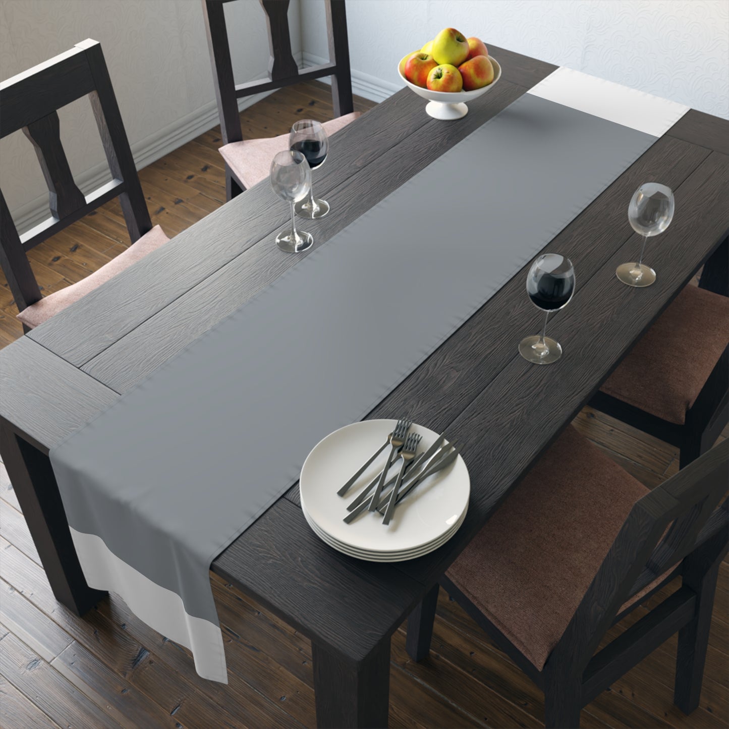 True Holiday Gray Cardigan Gray Solids Table Runner