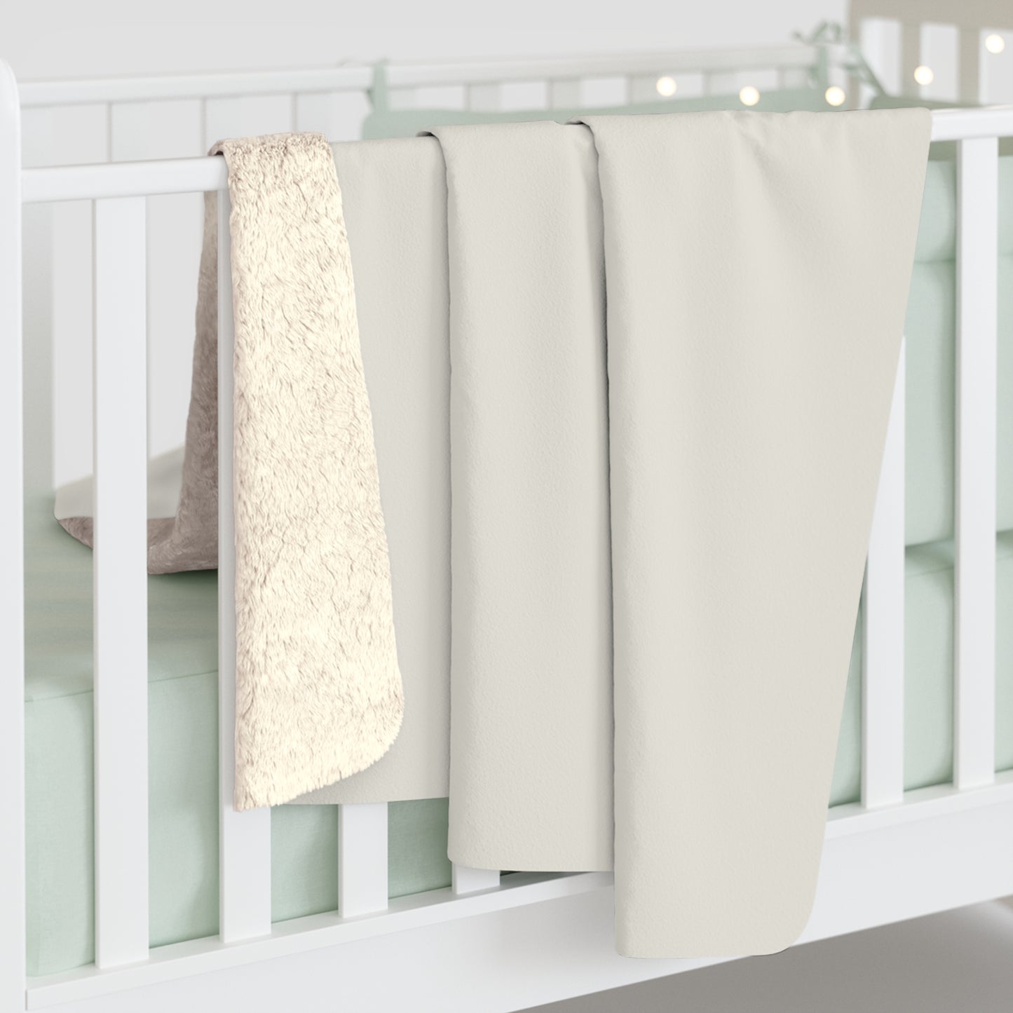 True Holiday Swiss Coffee White Solids Throw Blanket
