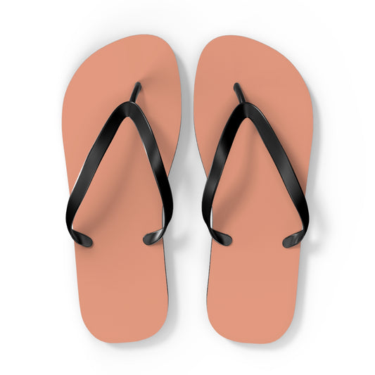 True Holiday Coral Spice Orange Solids Flip Flops