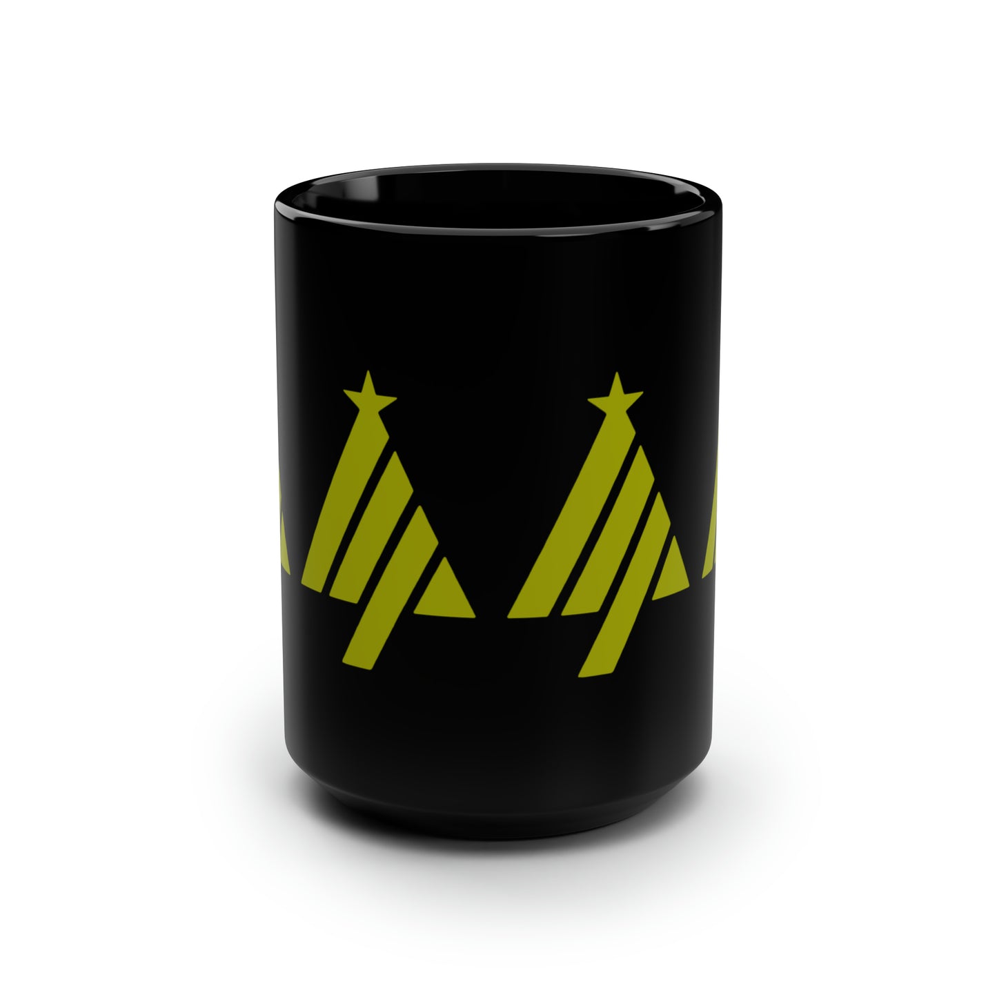 True Holiday Dark Lime Green Solids Black Mug, 15oz