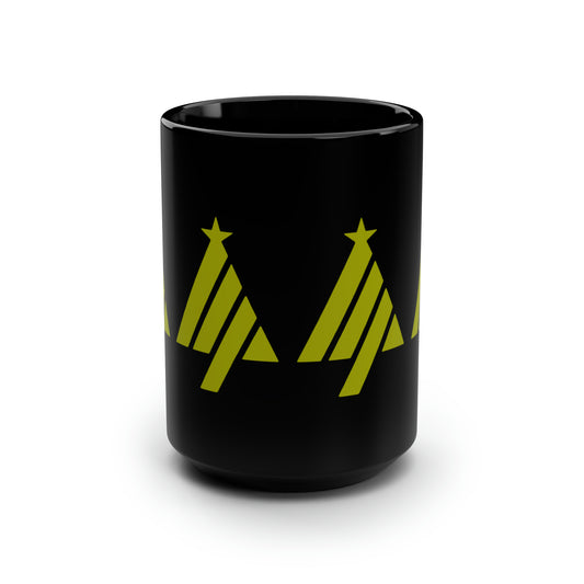 True Holiday Dark Lime Green Solids Black Mug, 15oz