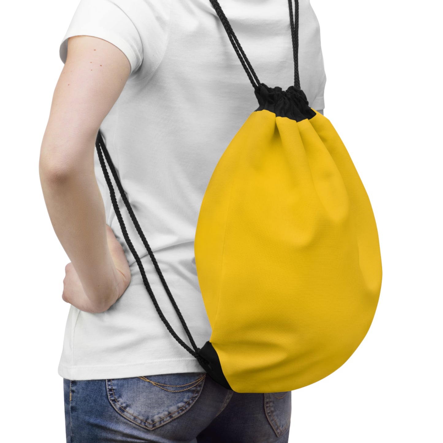 True Holiday Sun Kissed Yellow Solids Drawstring Bag