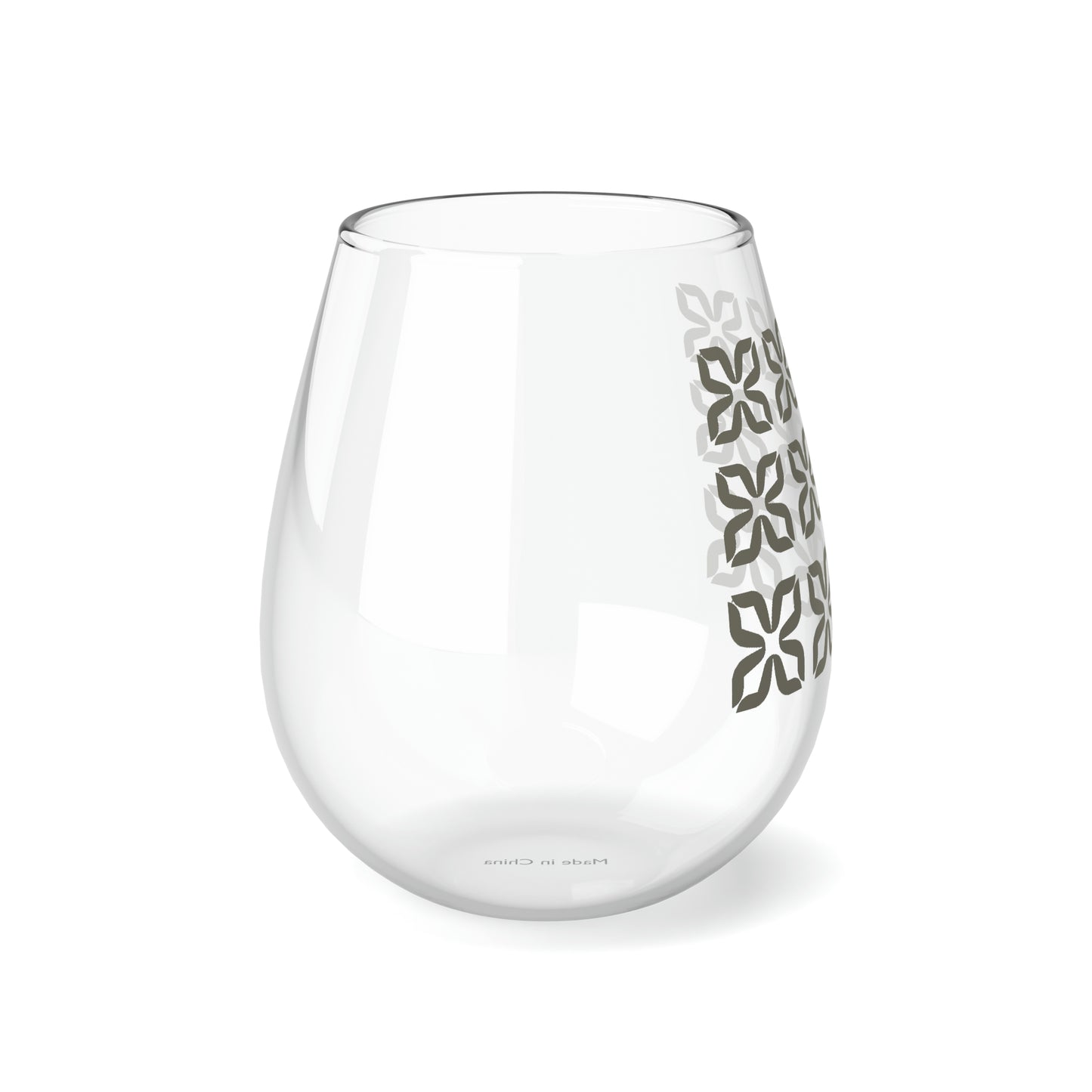 True Holiday Antique Pewter Green Solids 11.75oz Stemless Wine Glass