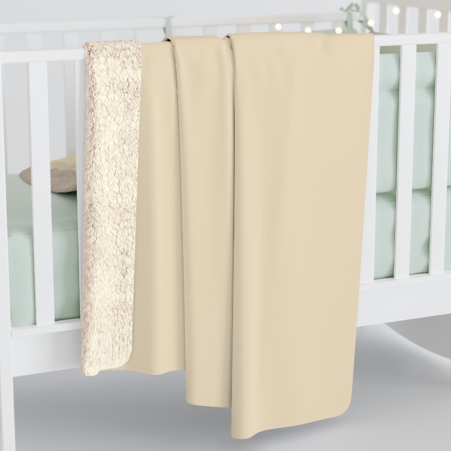 True Holiday Ivory Lustre Yellow Solids Throw Blanket