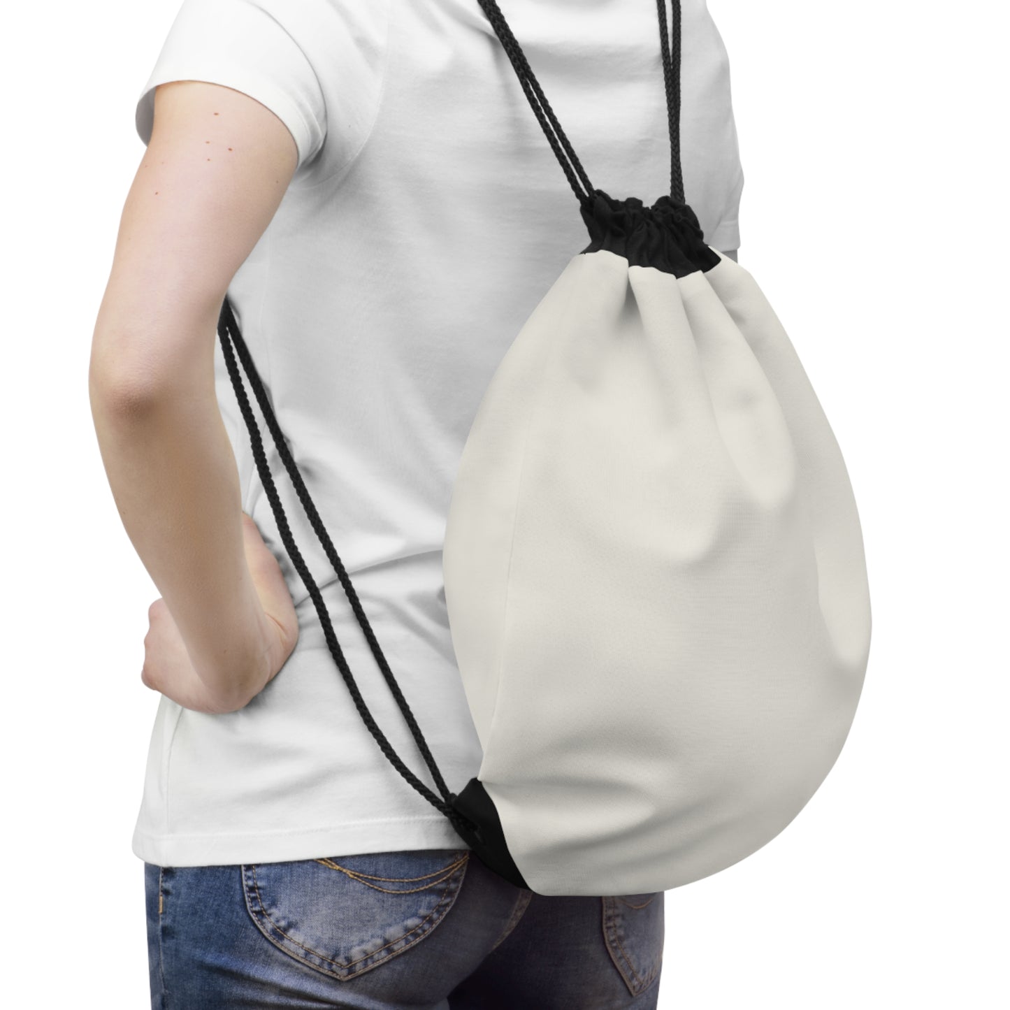 True Holiday White Dove White Solids Drawstring Bag