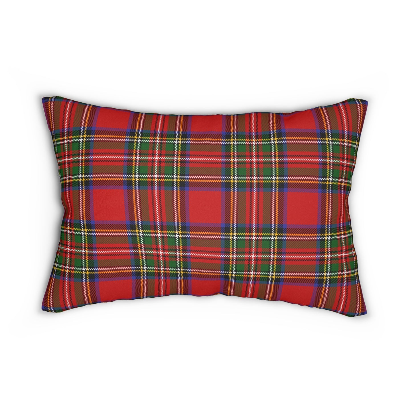 True Holiday Royal Stewart Tartan Plaid 20" x 14" Rectangular Throw Pillow