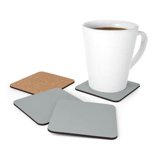 True Holiday Marina Gray Gray Solids Corkwood Coaster Set