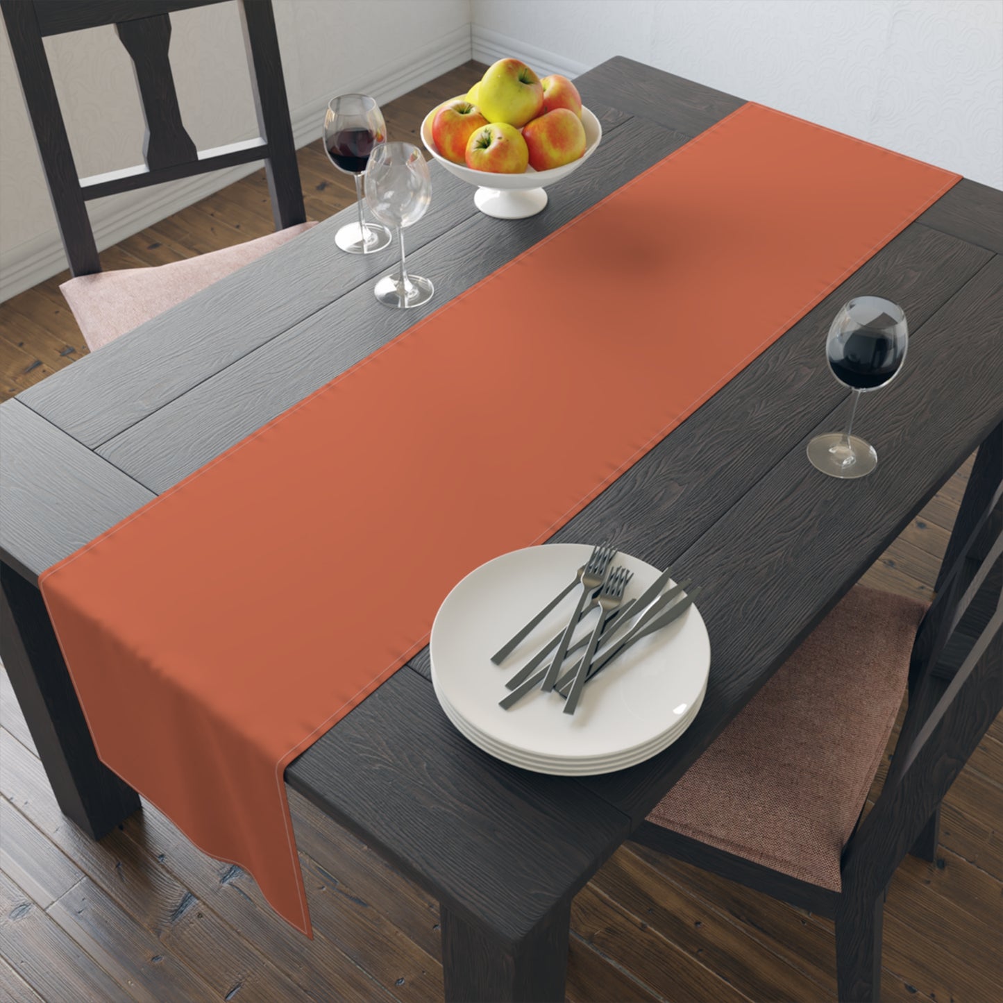 True Holiday Autumn Cover Orange Solids Table Runner