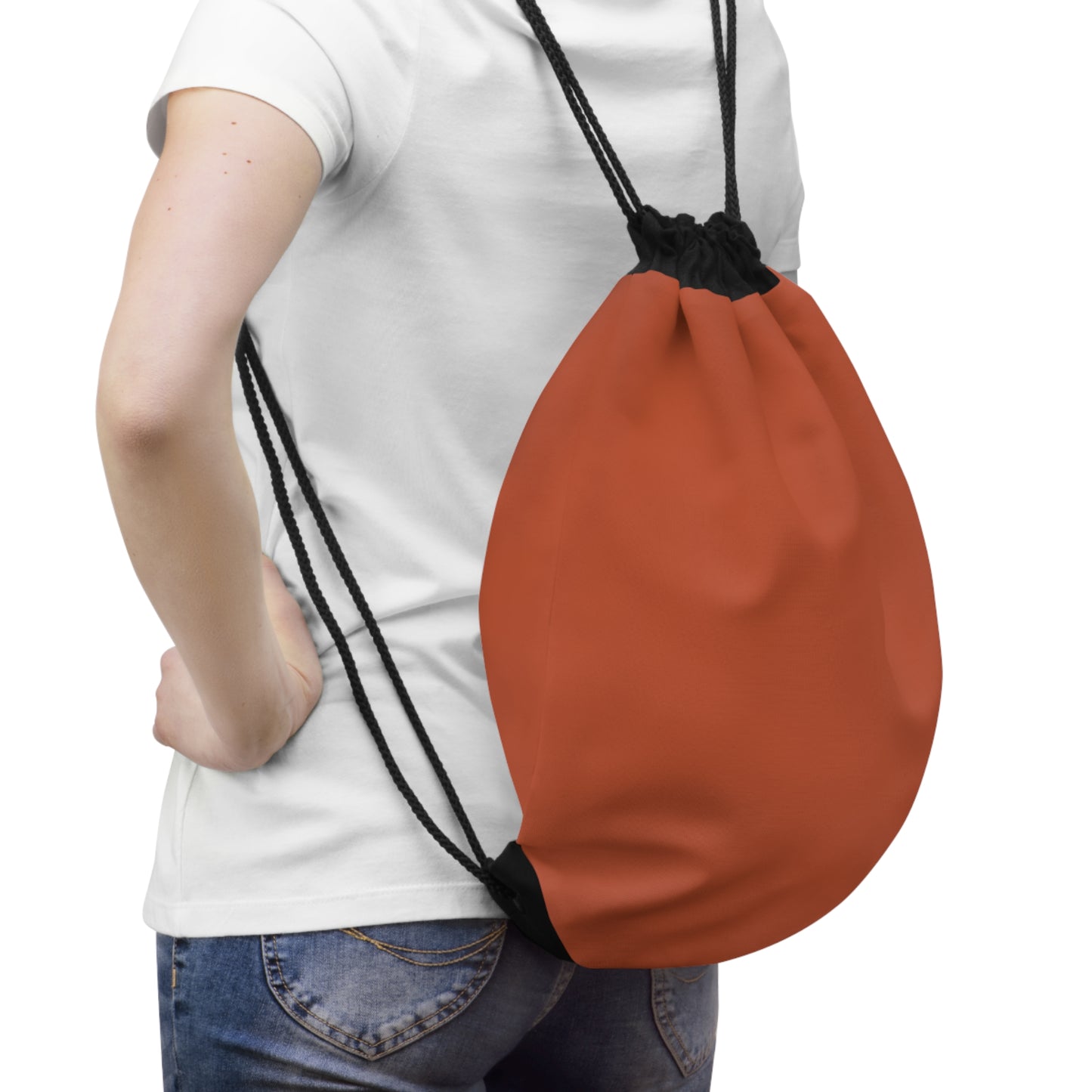 True Holiday Fireball Orange Solids Drawstring Bag