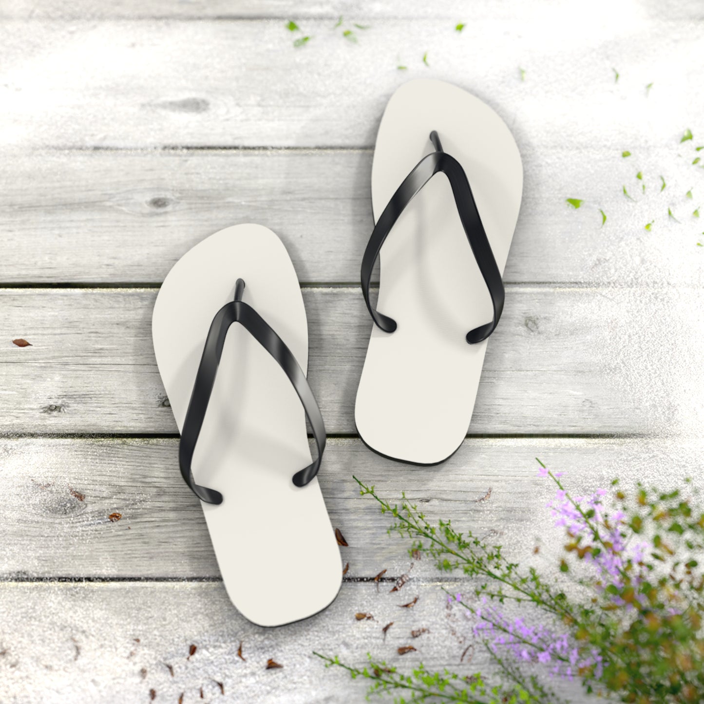 True Holiday White Dove White Solids Flip Flops