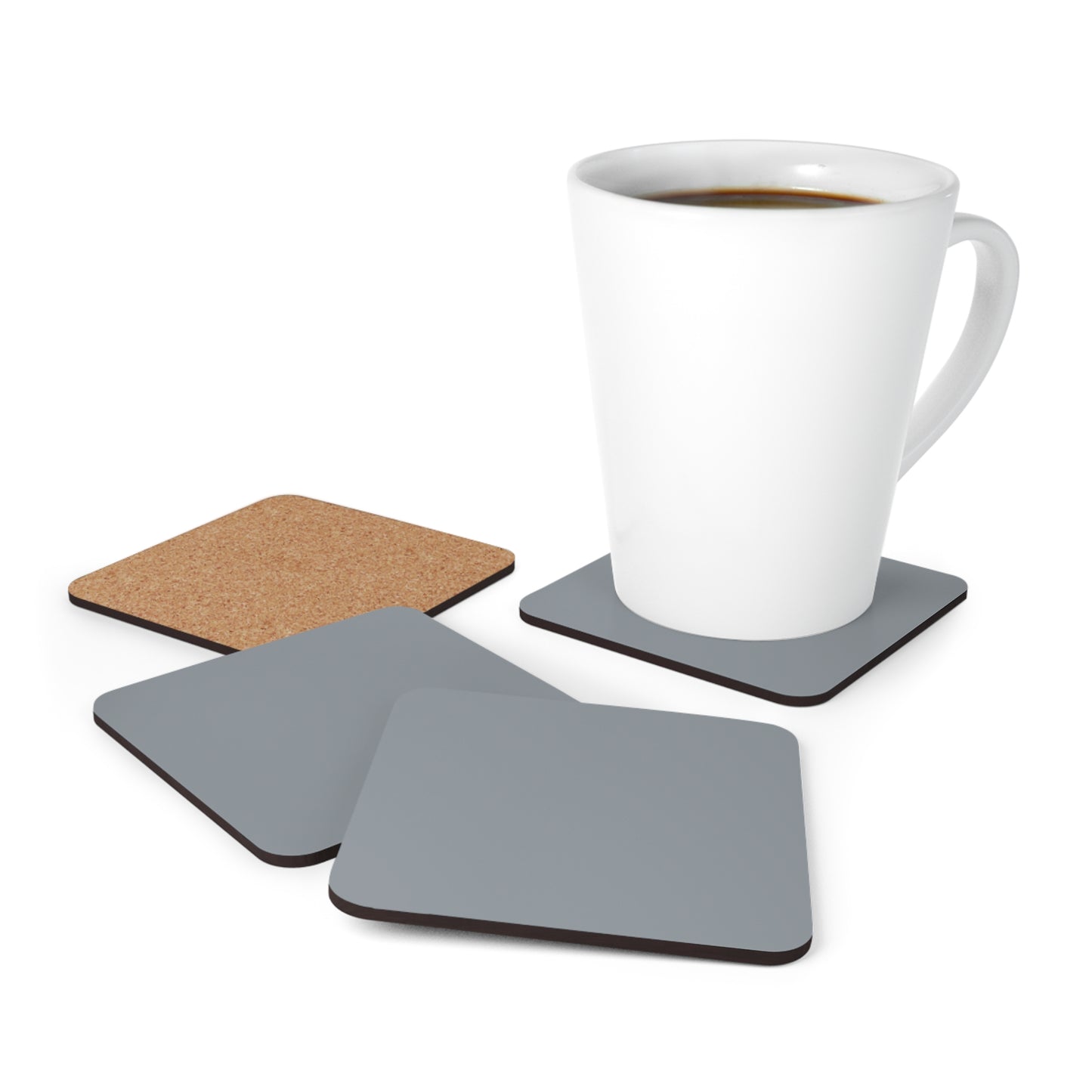 True Holiday Gray Cardigan Gray Solids Corkwood Coaster Set