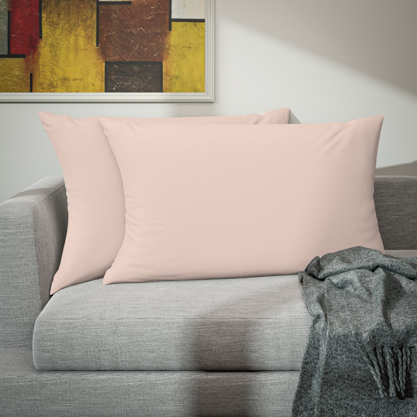 True Holiday Sunlit Coral Orange Solids Pillow Sham