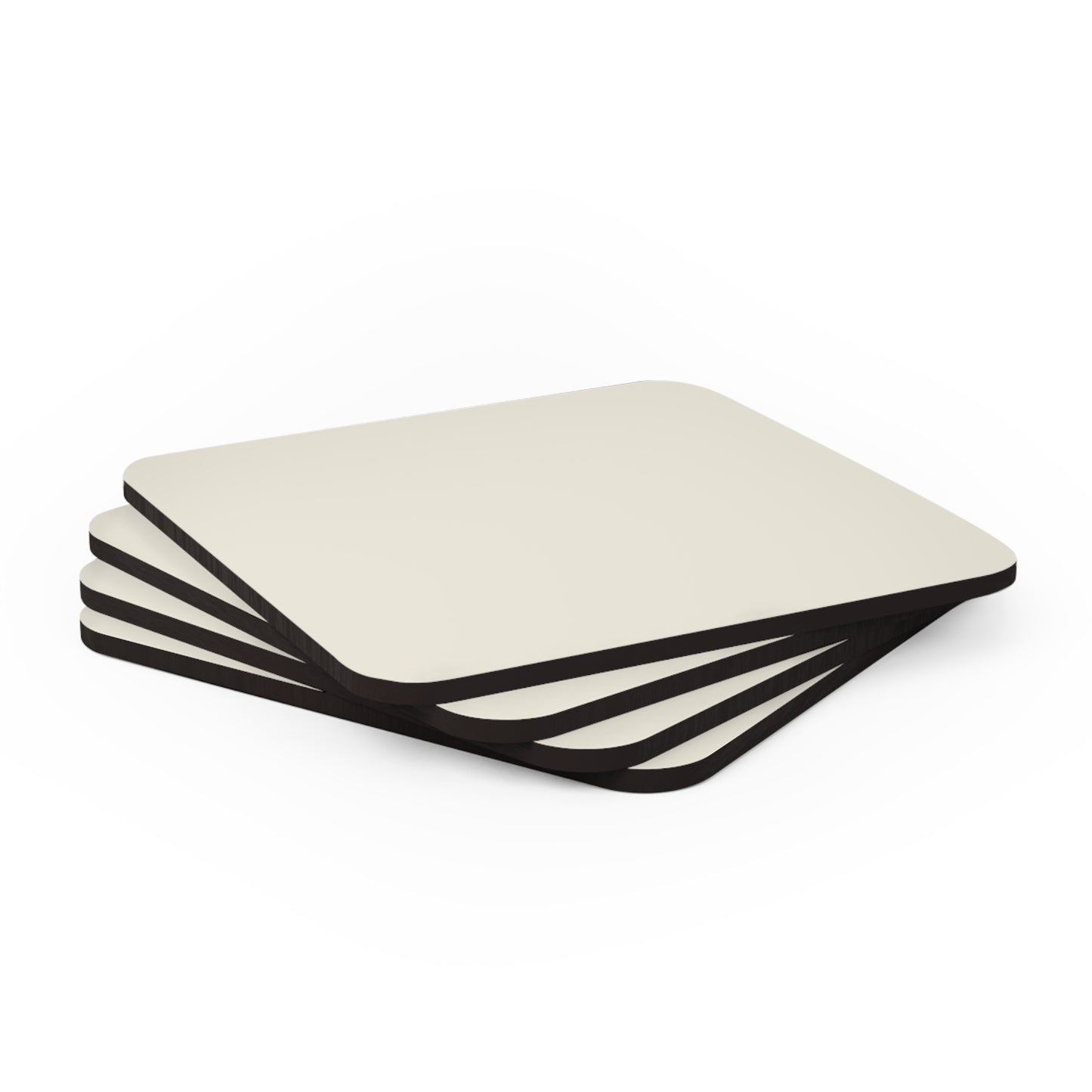 True Holiday White Cloud White Solids Corkwood Coaster Set