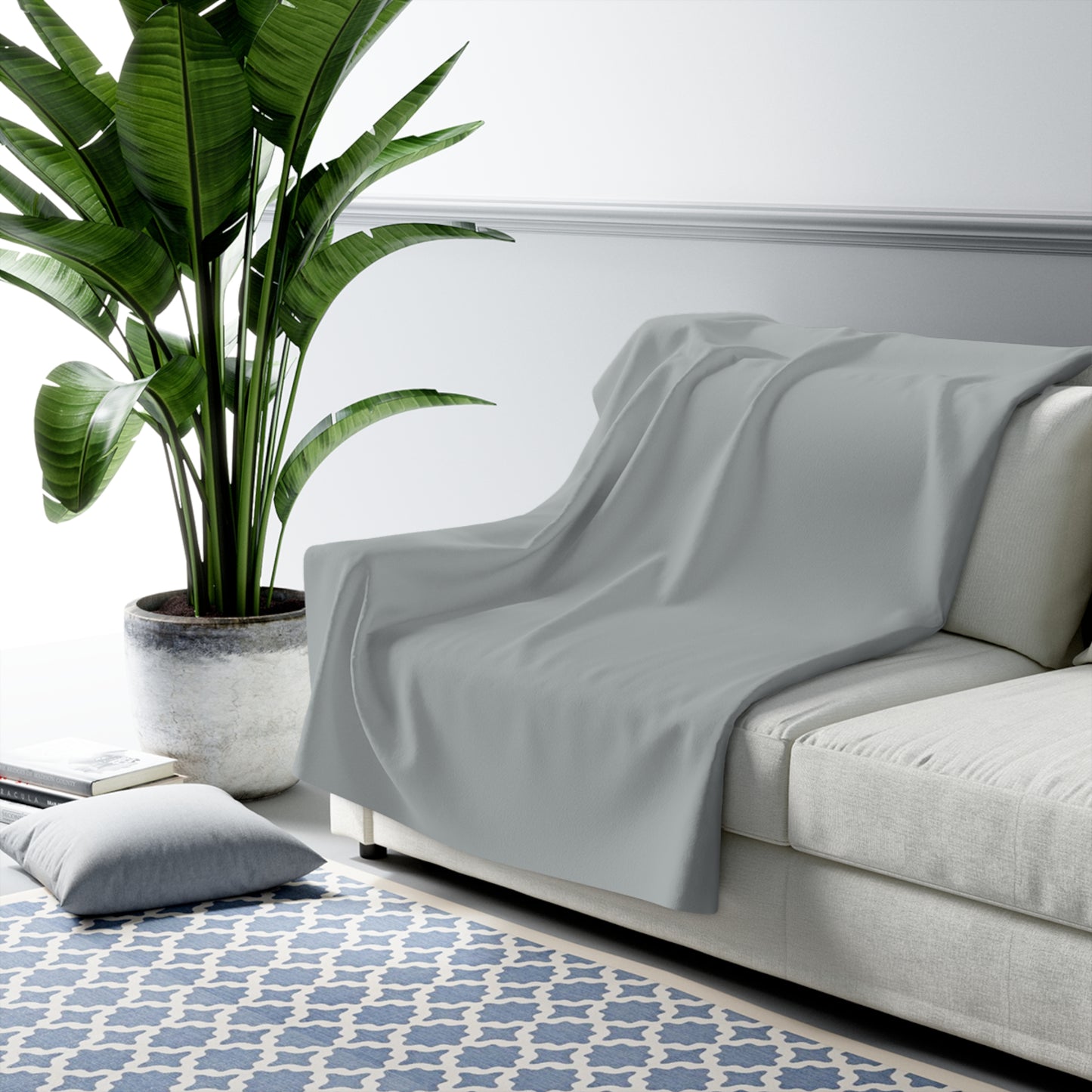 True Holiday Marina Gray Gray Solids Throw Blanket