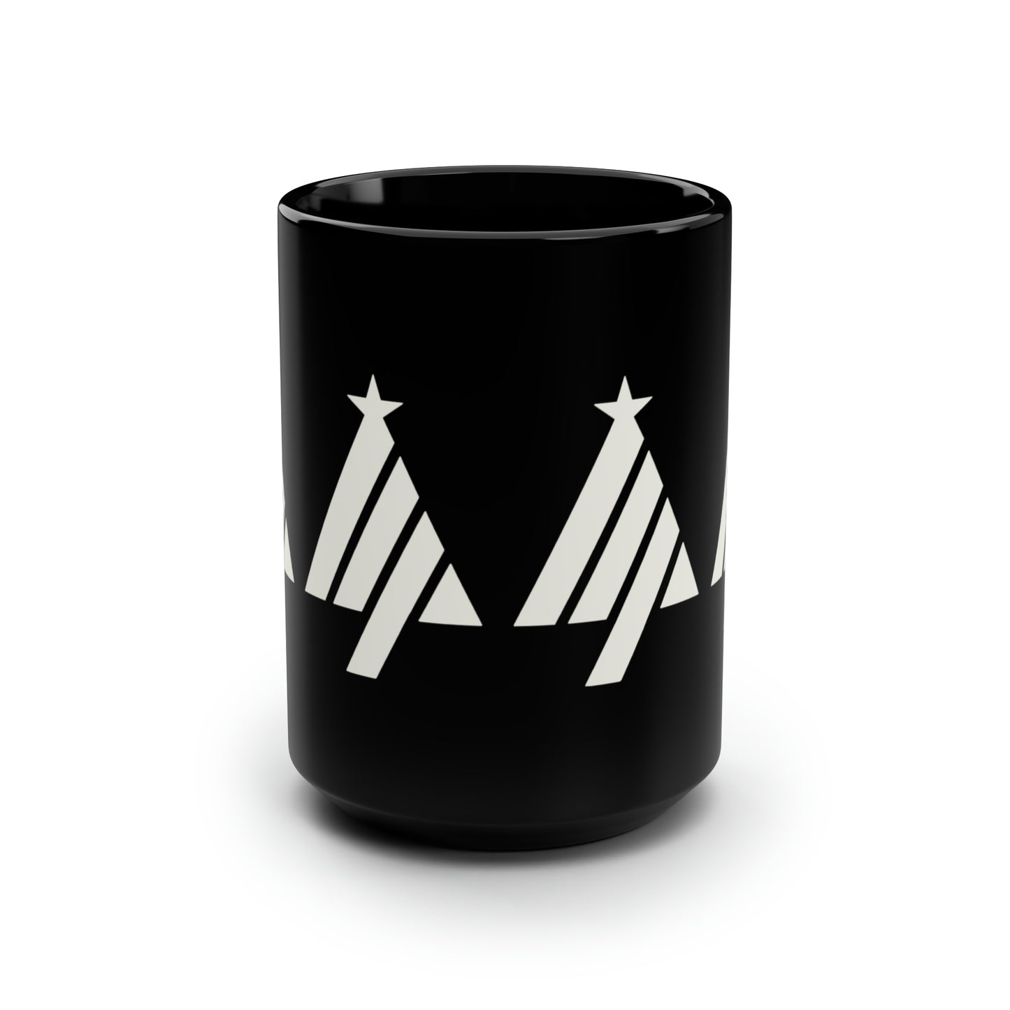 True Holiday Opulence White Solids Black Mug, 15oz