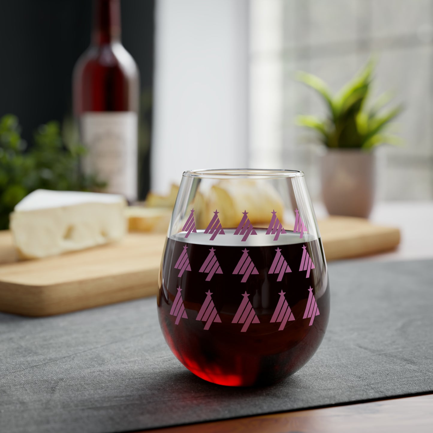 True Holiday Spring Azalea Red Solids 11.75oz Stemless Wine Glass