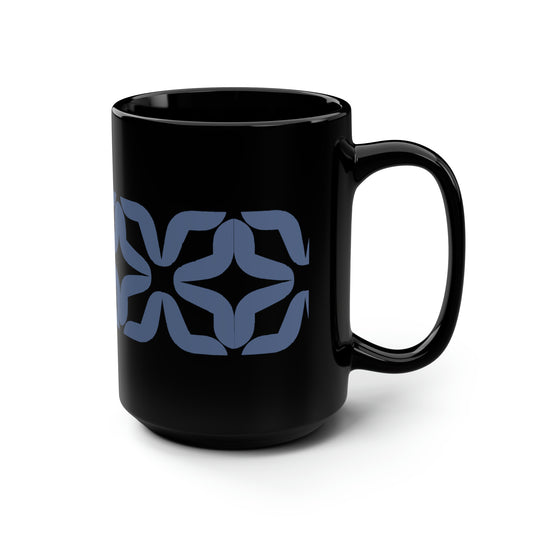True Holiday Blue Nova Blue Solids Black Mug, 15oz