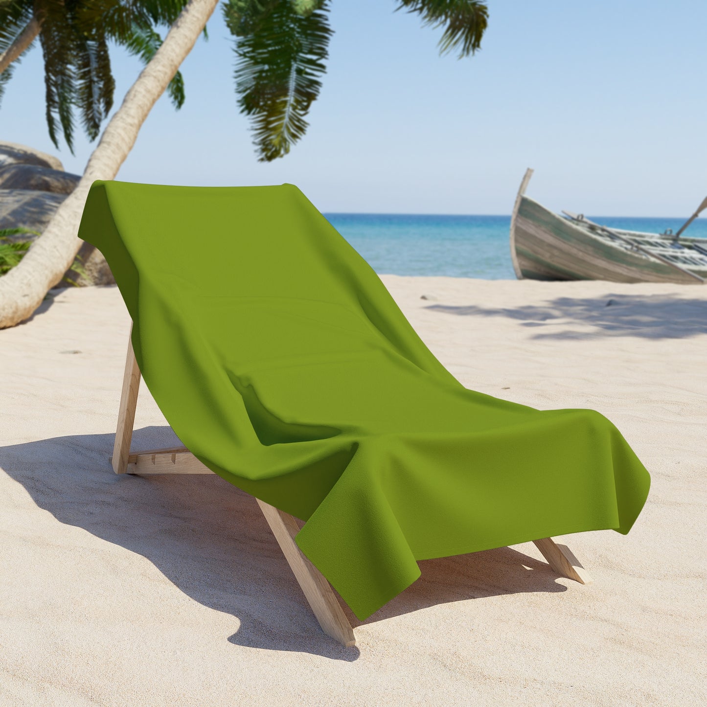 True Holiday Iguana Green Solids Beach & Pool Towel