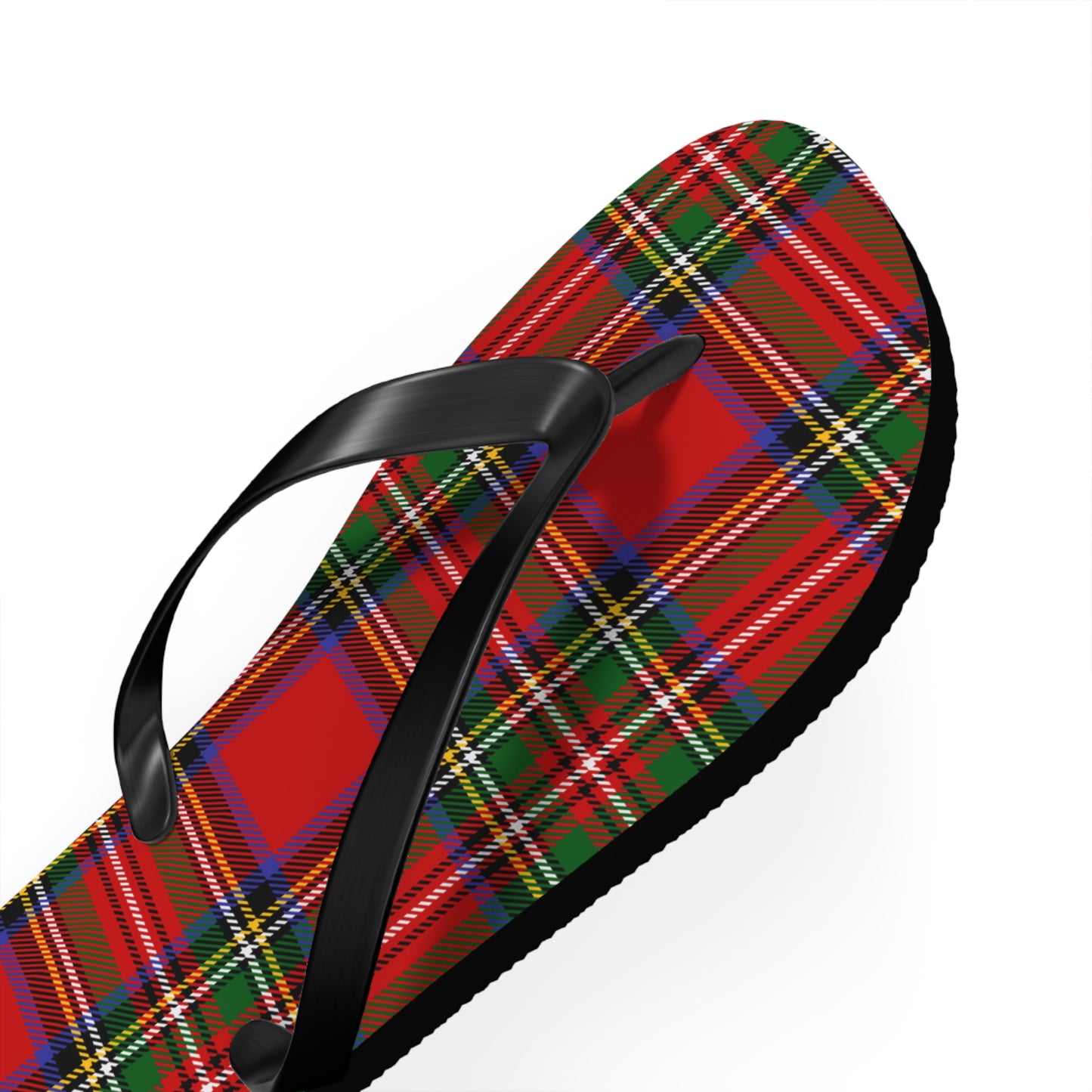 True Holiday Royal Stewart Tartan Plaid Flip Flops