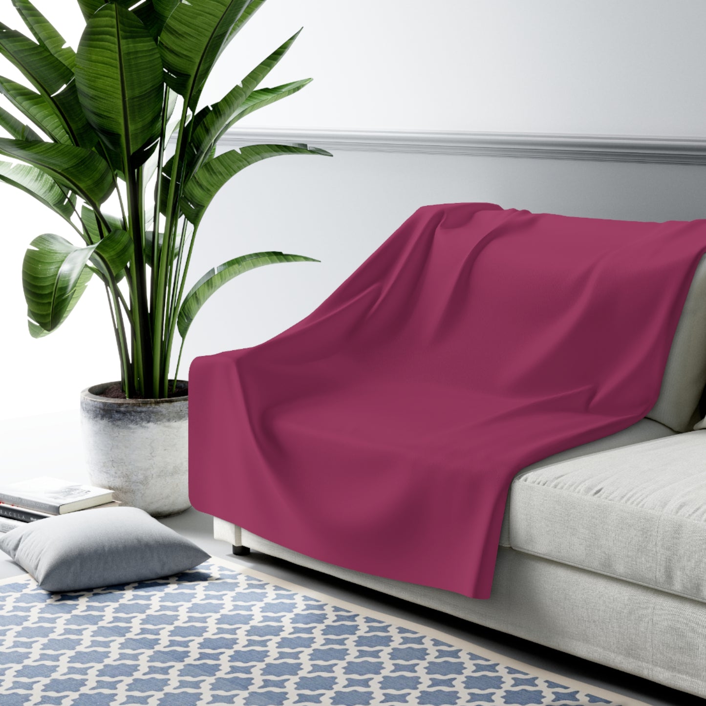 True Holiday Gypsy Pink Red Solids Throw Blanket