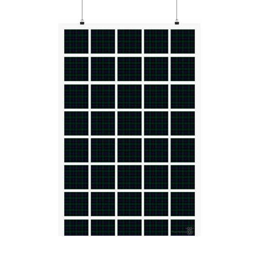 True Holiday Black Watch Tartan Plaid Art Poster