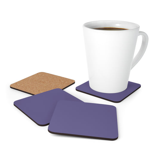 True Holiday Seduction Purple Solids Corkwood Coaster Set