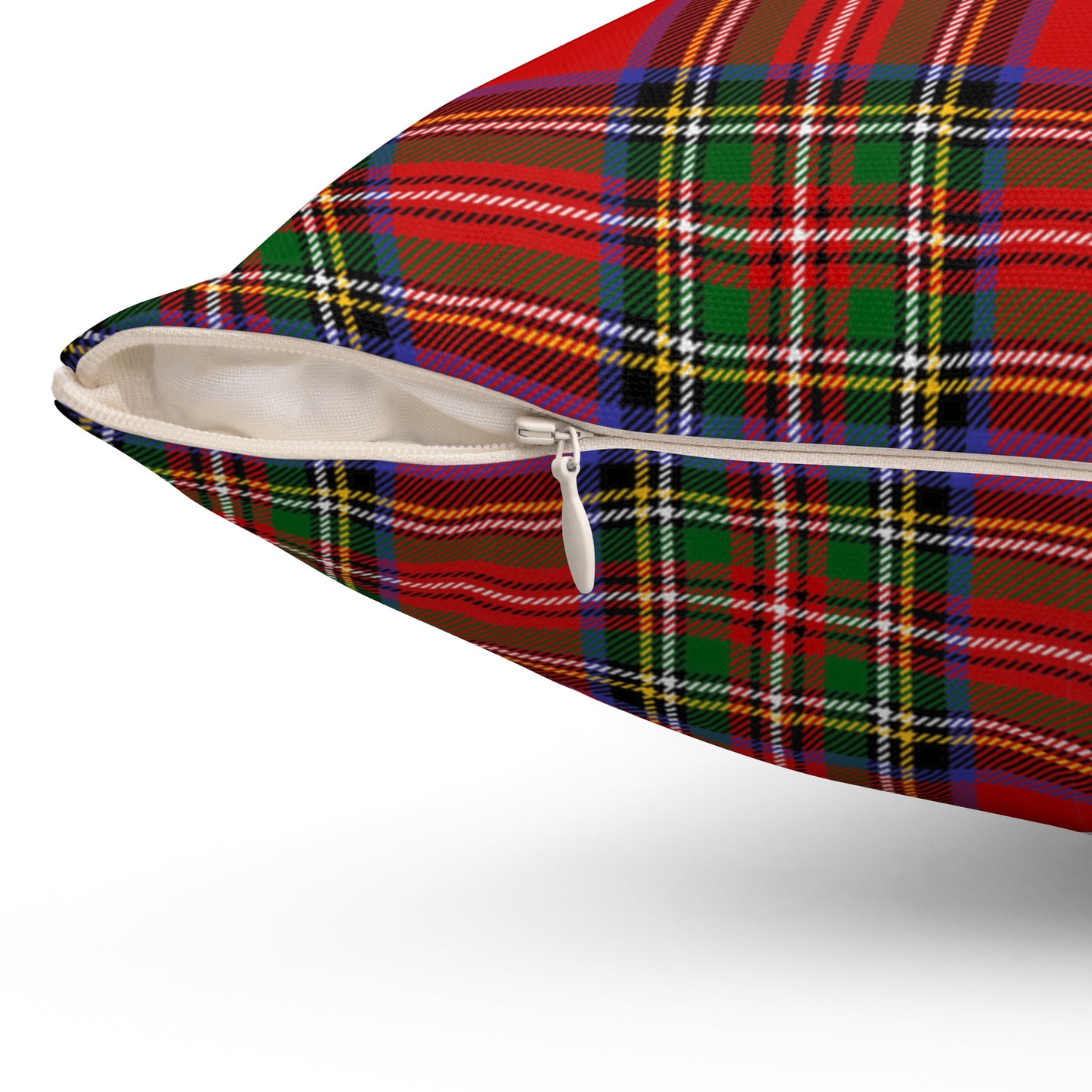 True Holiday Royal Stewart Tartan Plaid 18" Square Throw Pillow