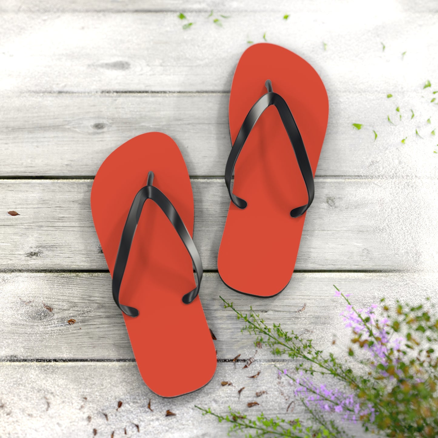 True Holiday Warm Comfort Orange Solids Flip Flops