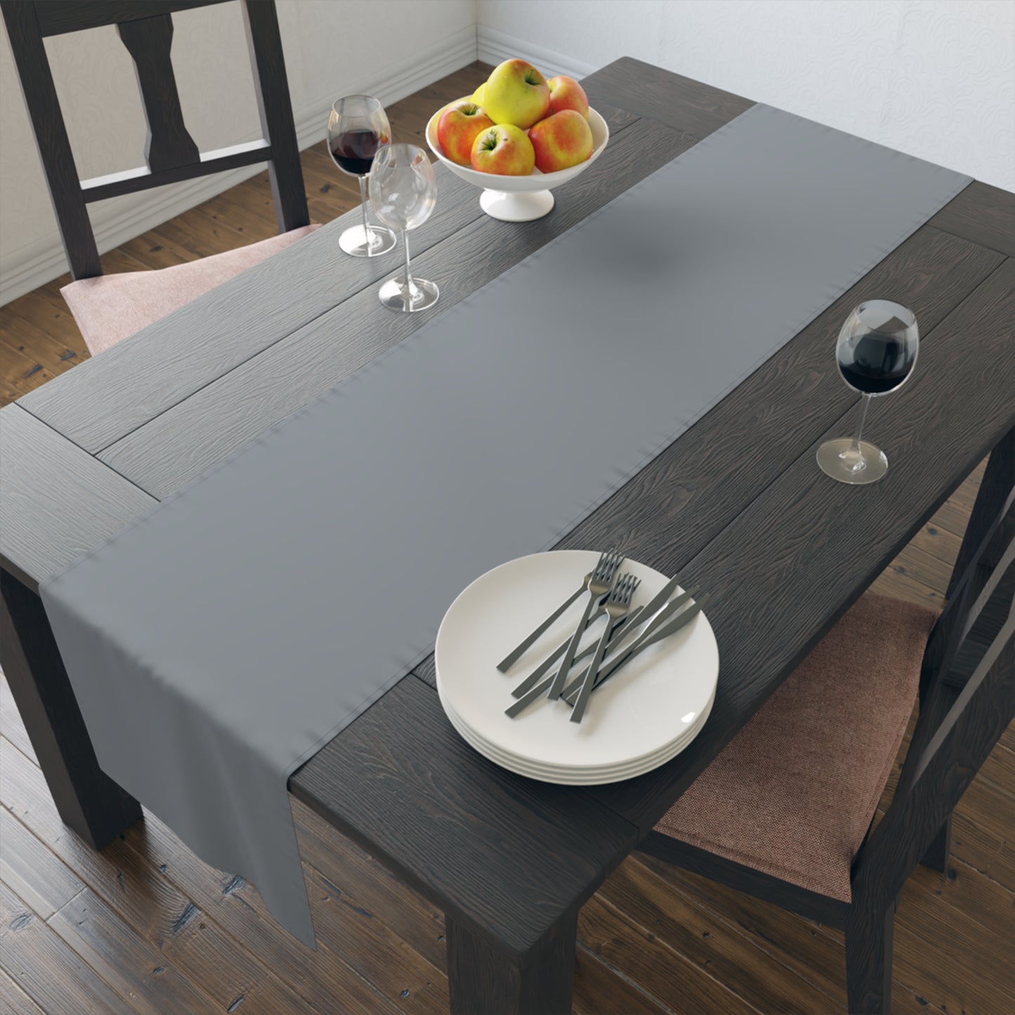 True Holiday Gray Cardigan Gray Solids Table Runner
