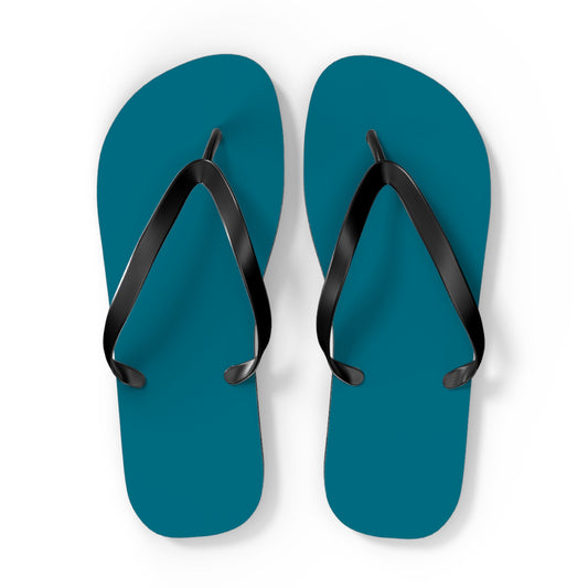 True Holiday Deep Ocean Blue Solids Flip Flops