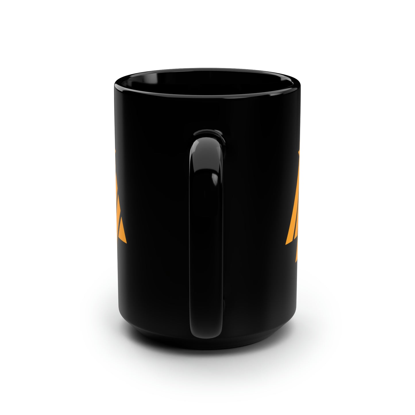 True Holiday Citrus Blast Yellow Solids Black Mug, 15oz
