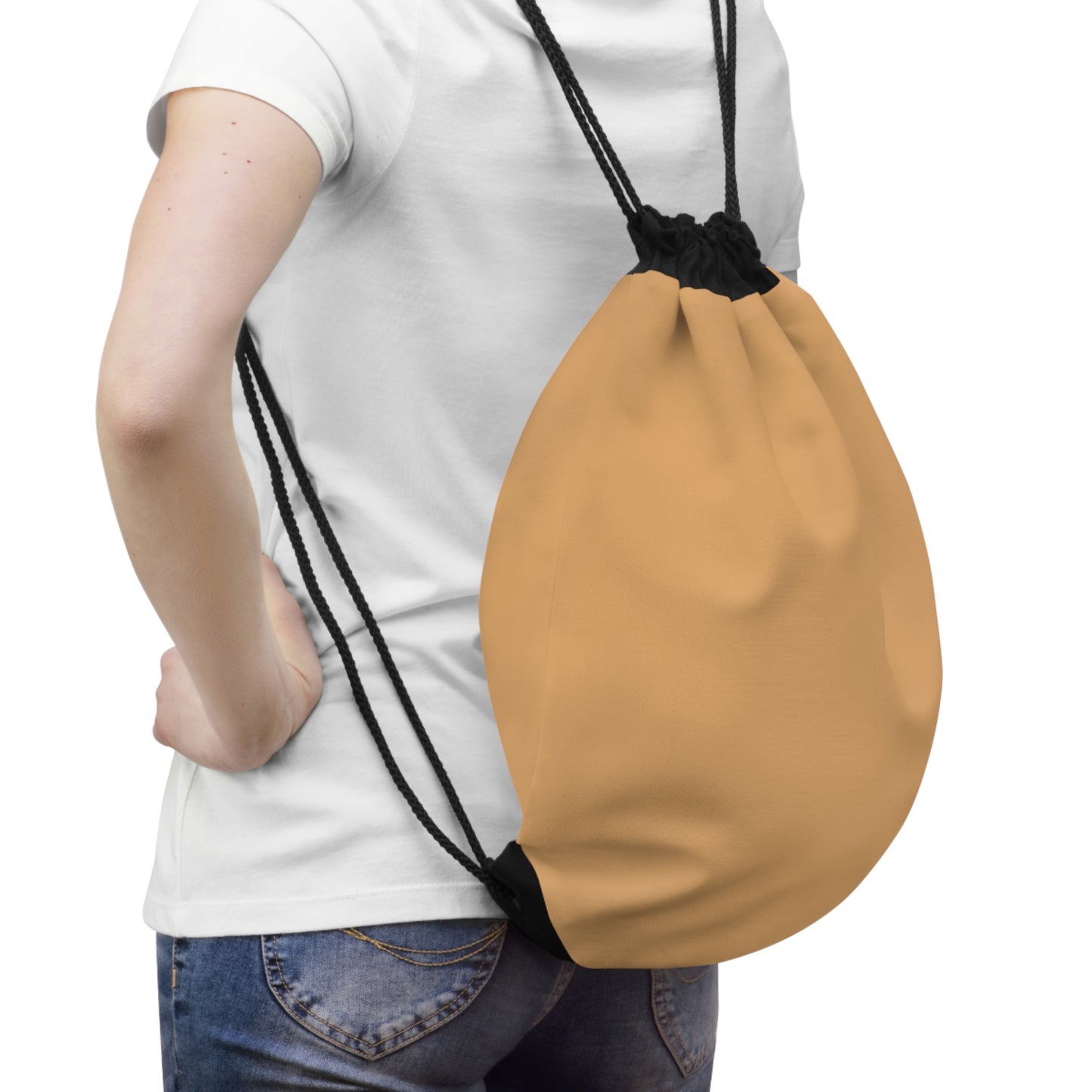 True Holiday Tiger Eye Yellow Solids Drawstring Bag