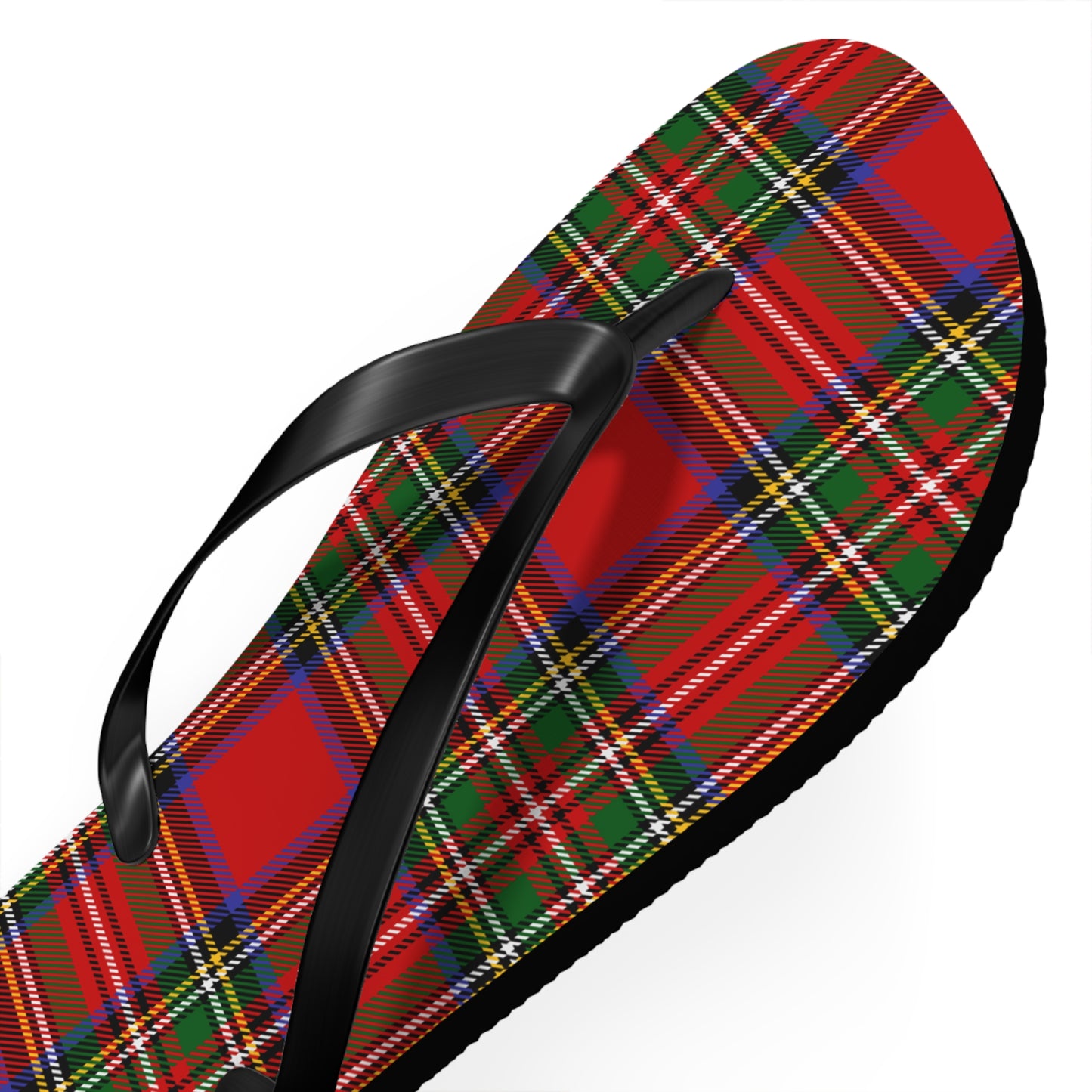 True Holiday Royal Stewart Tartan Plaid Flip Flops