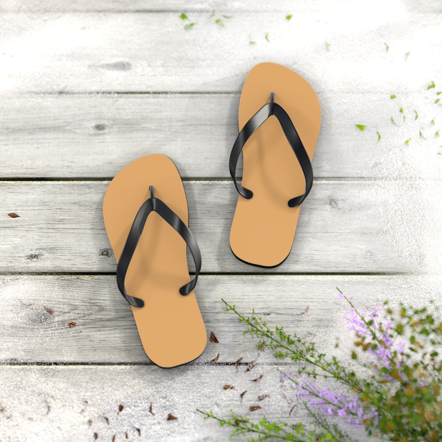 True Holiday Tiger Eye Yellow Solids Flip Flops