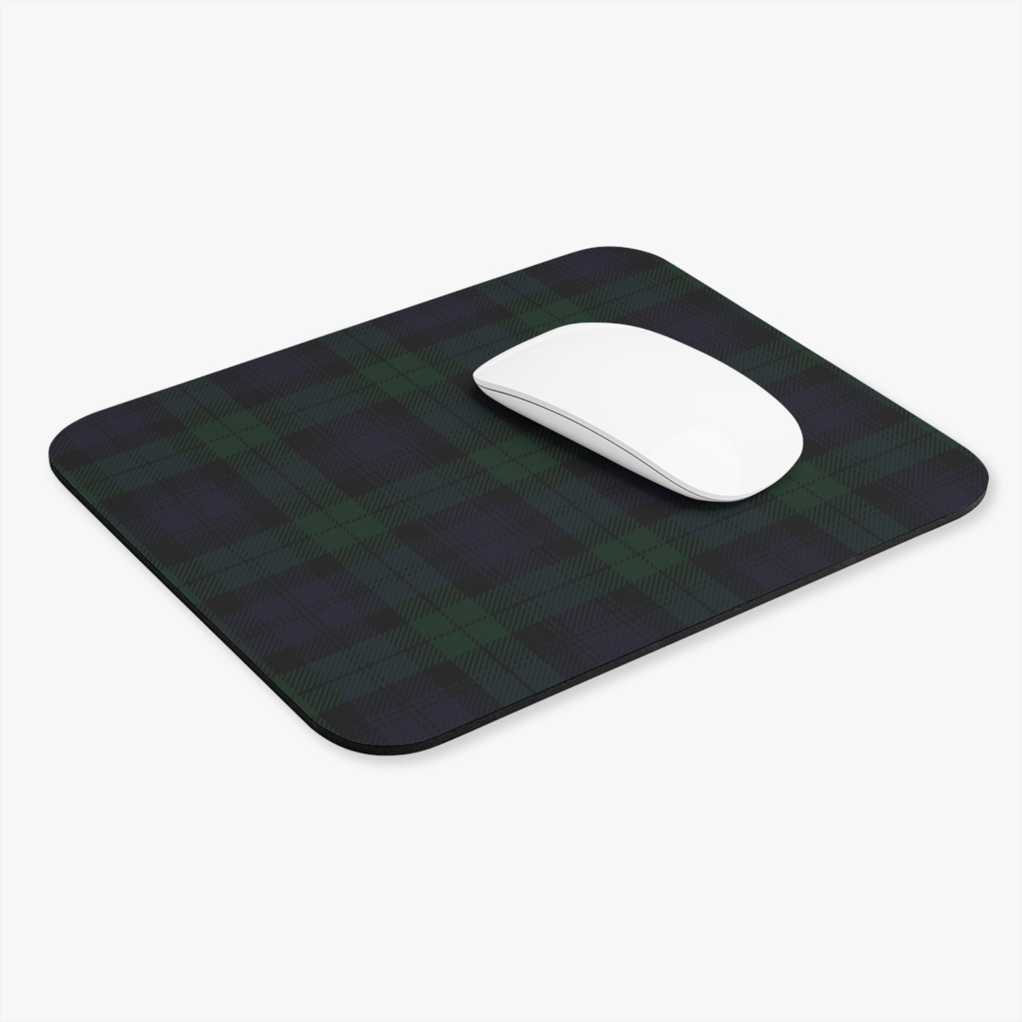 True Holiday Black Watch Tartan Plaid Mouse Pad