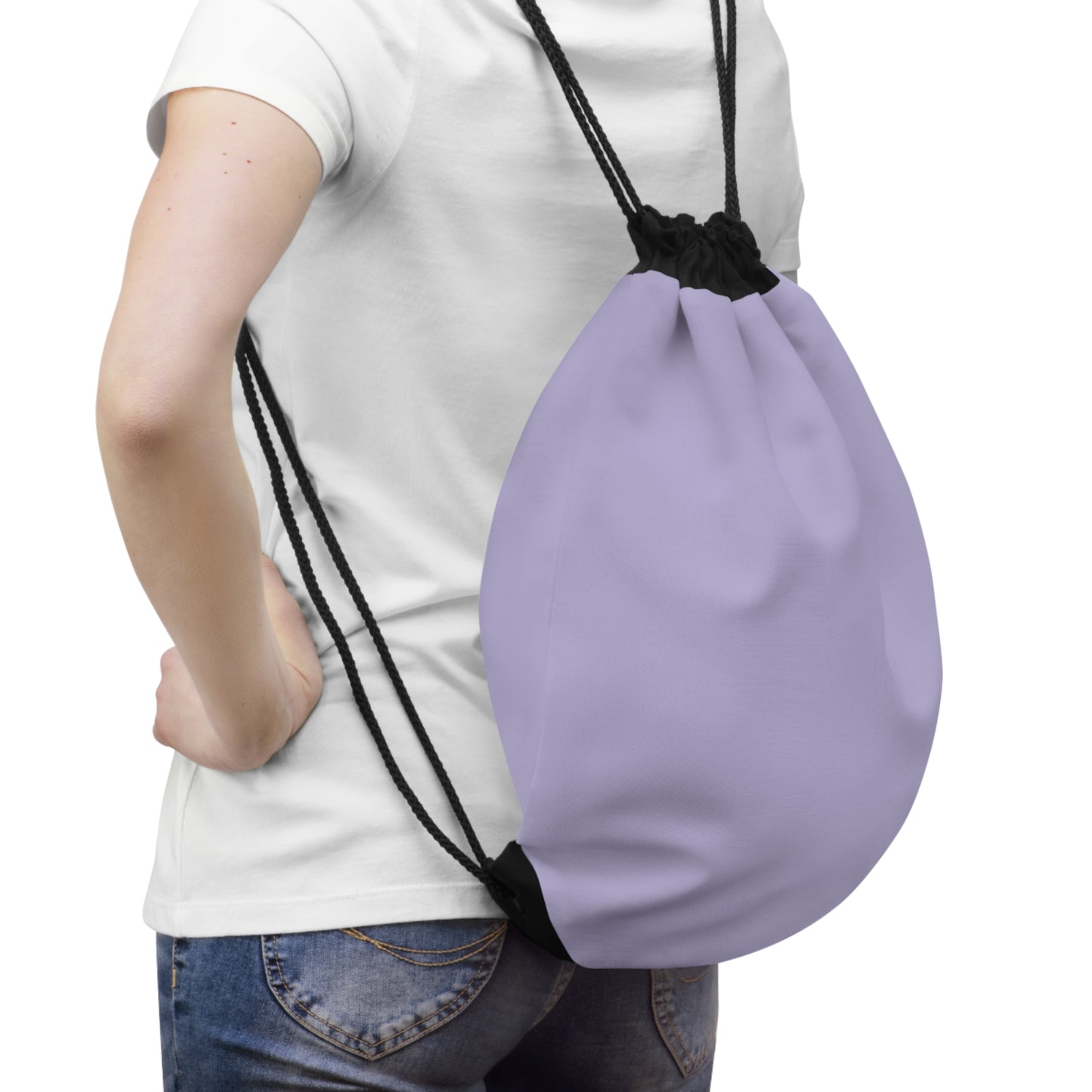 True Holiday Heather Plum Purple Solids Drawstring Bag