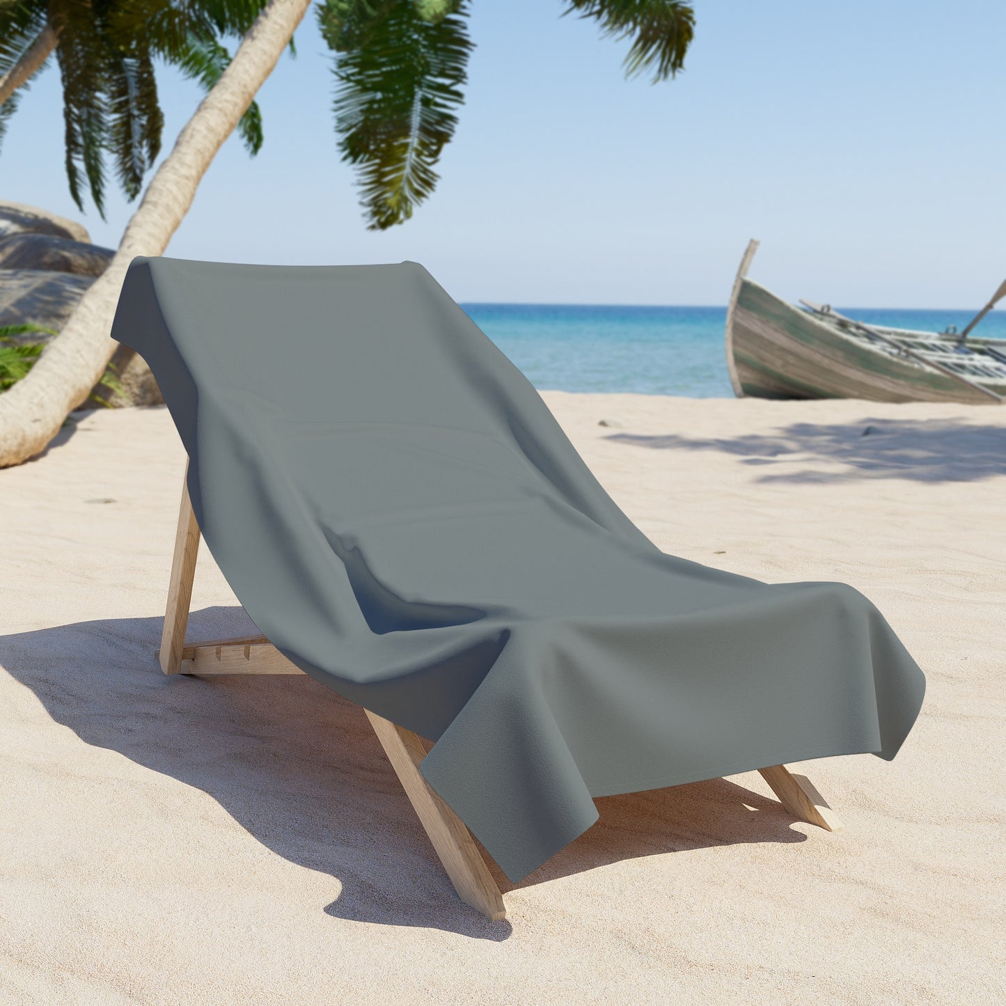 True Holiday Shaker Gray Gray Solids Beach & Pool Towel