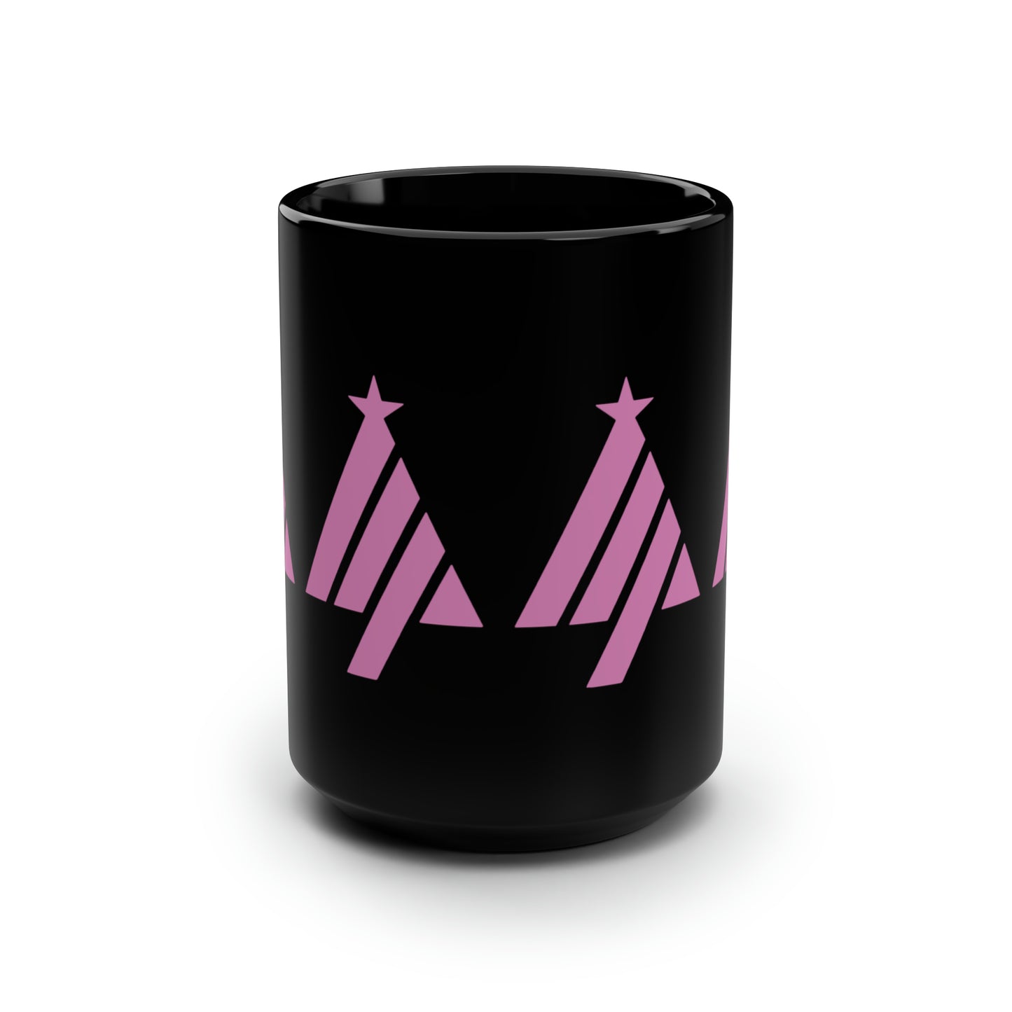 True Holiday Spring Azalea Red Solids Black Mug, 15oz