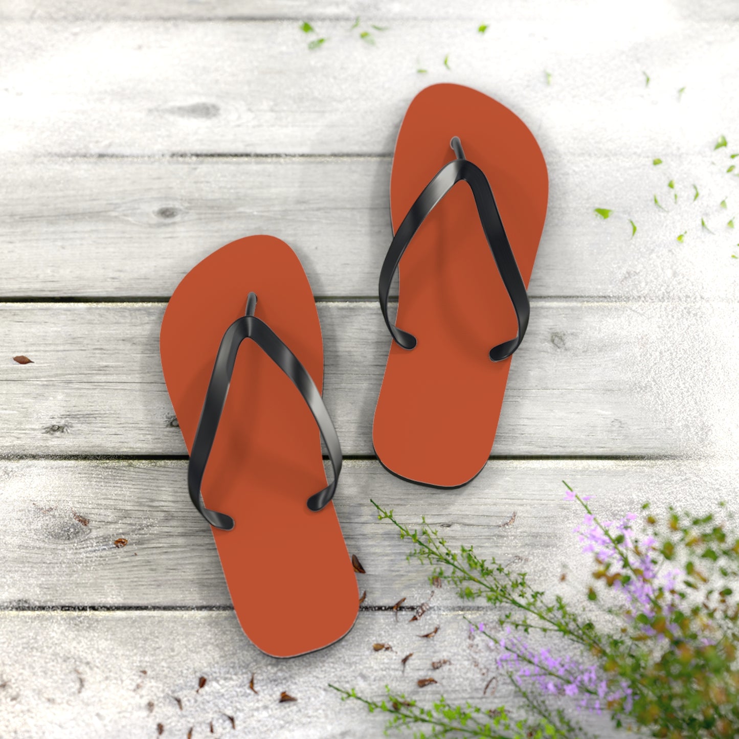 True Holiday Fireball Orange Solids Flip Flops