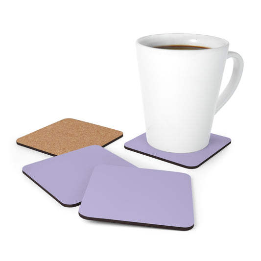 True Holiday Heather Plum Purple Solids Corkwood Coaster Set